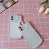 New York Market iPhone Hello Kitty Ribbon Strap Mirror Mirror Transparent Jelly Case, популярный персонаж в Корее