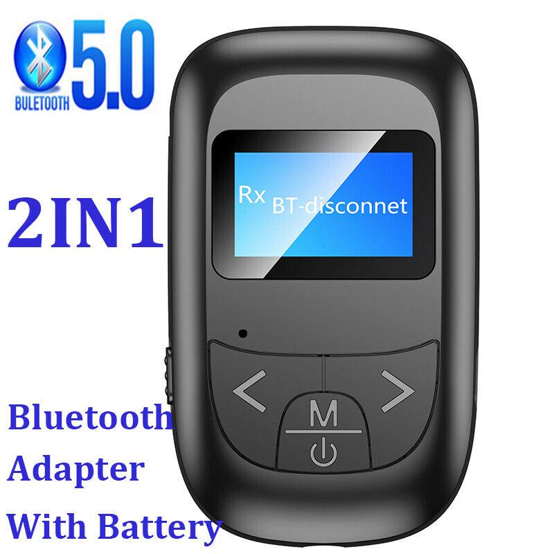 Новый Bluetooth 5.0 адаптер ЖК-экран дисплей Bluetooth приемник передатчик два в одном громкая связь