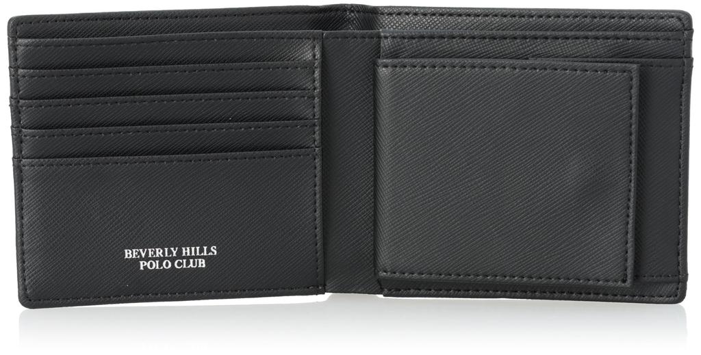 Hills Polo Bifold Wallet Bifold Black [Beverly Club] (Taiga Leather)