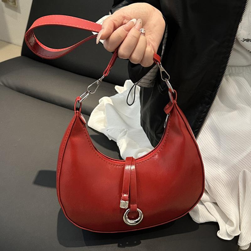 2025 Spring and Summer Niche High-end Underarm Bag Women's Bag Versatile Fashion Simple Shoulder Bag Foreign Crescent Bag