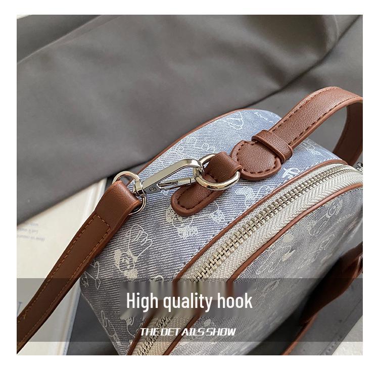 Женская круглая сумка для торта - Стильный принт, дизайн "маленький аромат", универсальная сумка через плечо/кроссбоди