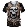 Skull Beauty Rock Cool 3D T Shirts Mens Motorcycle Punk 3D Printed T Shirt Men Clothes Tshirt Summer Top Homme Hipster Pop Shirt