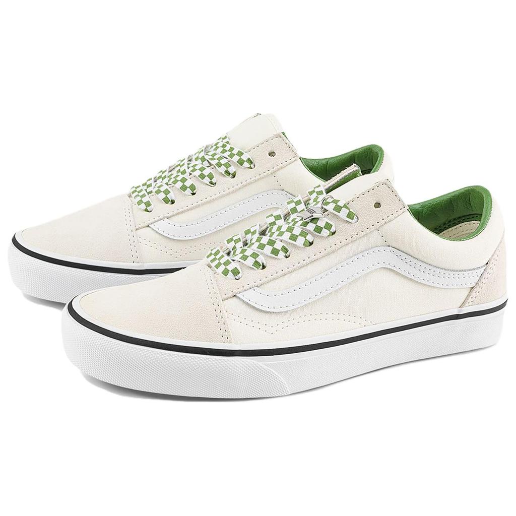 Vans Old Skool Checkerboard Lace - Зефирно-зеленые Унисекс Кроссовки Белые VN000D6WBOM
