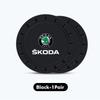 DECL5 Car Waterproof Anti Slip Water Cup Mat Auto Interior Accessories For Skoda Fabia 1 2 Octavia a7 RS Superb Rapid Yeti Karoq