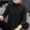 Элегантный и элегантный мужской свитер с защитой от катышков, высококачественный трикотажный свитер с высоким воротом, облегающий свитер с длинным рукавом, однотонная трендовая мужская одежда