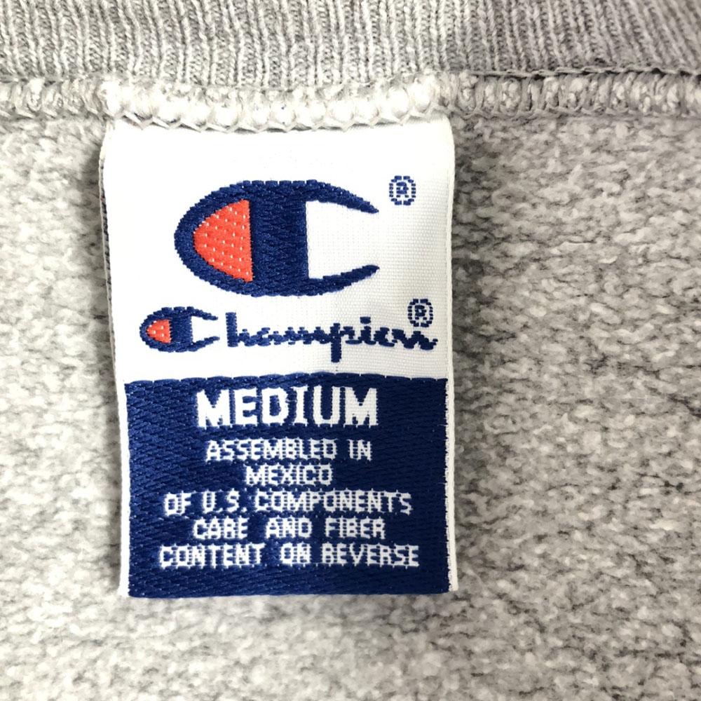 Champion 90-е Длинный рукав Свитшот-тренер M серый Старые Мужские Б/У