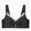 Exquisite Lace Front Button Underwear Women's Setting Cup Adjustable Shoulder Strap for Middle and Old Age Without Steel Rings Large Bra