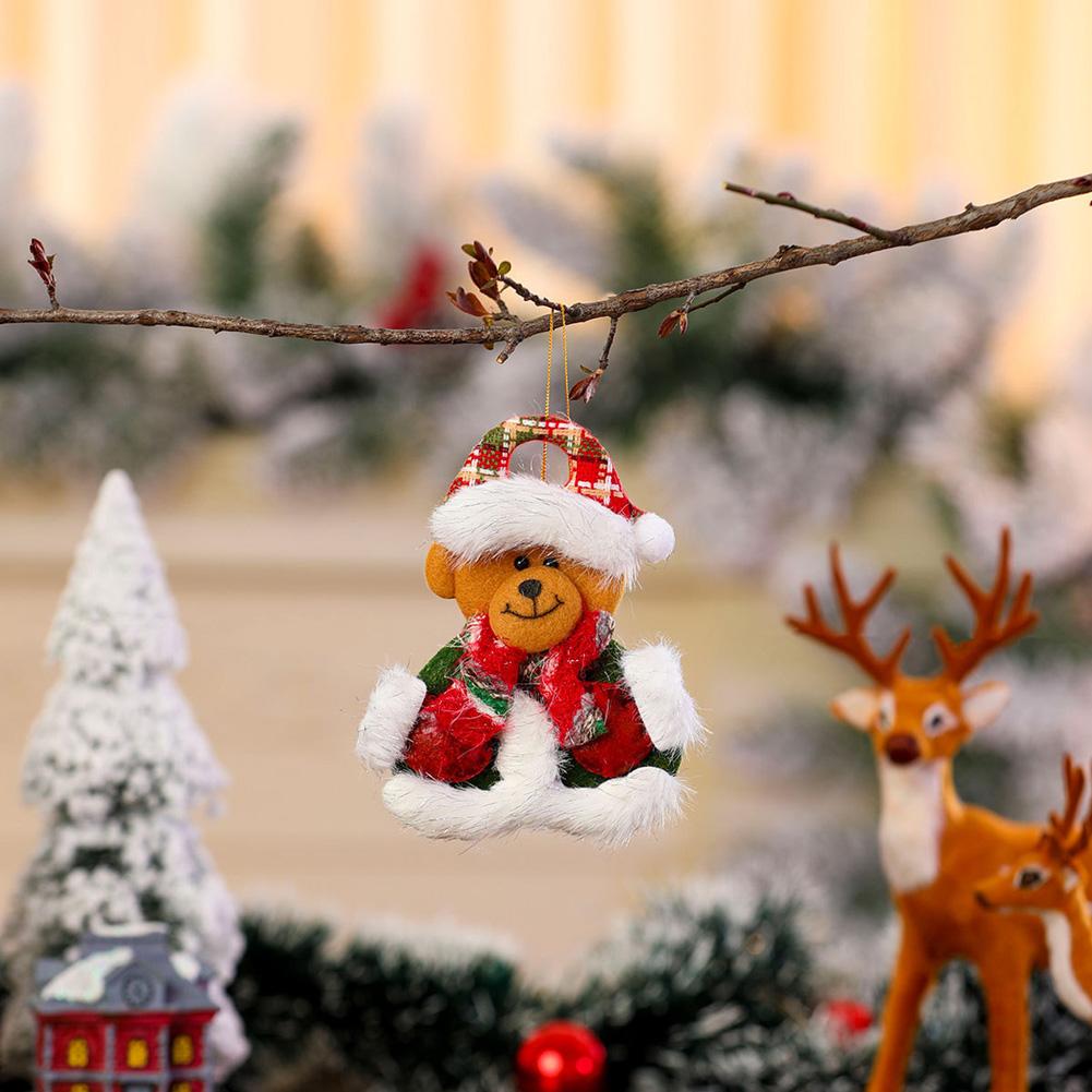Рождественские плюшевые куклы-украшения, тканевые куклы-подвески, коллекция, рождественские маленькие подарки, украшения для рождественской елки, подвесные украшения