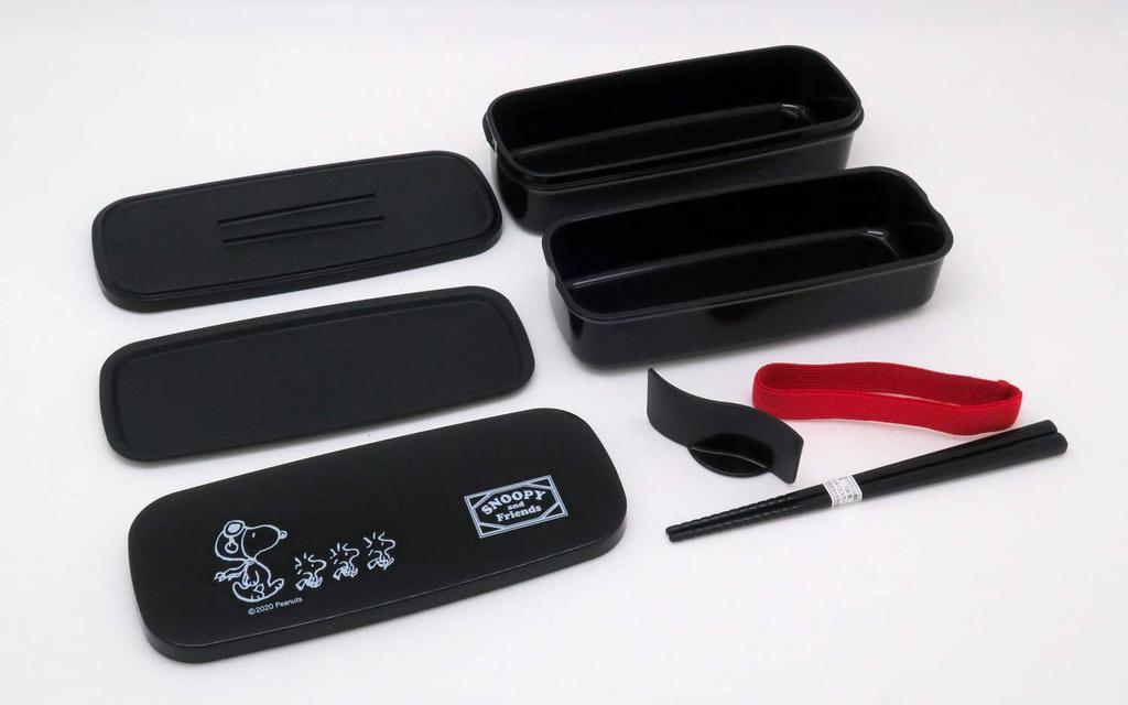 Двухъярусный ланч-бокс OSK Snoopy (черный) ПВ-28К