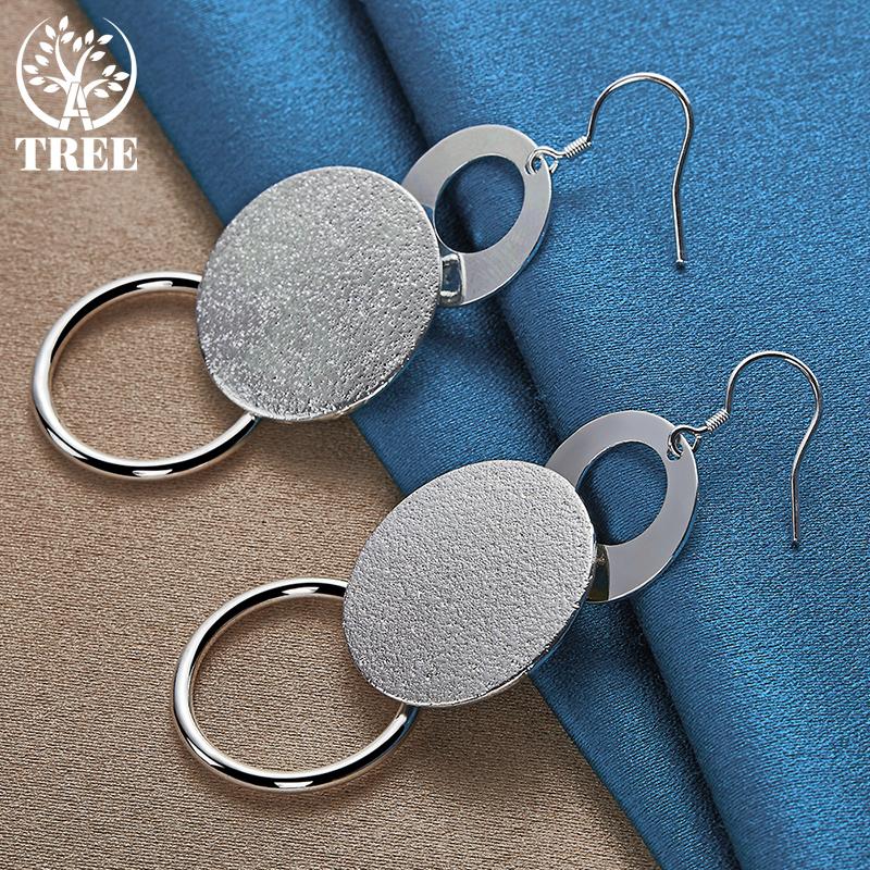 Ювелирные изделия из матового серебра 925 пробы с тремя кругами