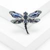 Креативная изысканная брошь в виде стрекозы из сплава со стразами, персонализированная женская брошь для пальто, корсаж, ювелирное украшение
