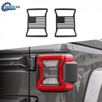 Черная Защитная Накладка на Задний Фонарь для Jeep Wrangler JL, Черный Флаг США