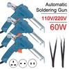 60W Automatic Soldering Gun 110V/220V Hand-Held Internal Heating Automatically Send Tin Gun Soldering Iron Kit Repair Tool