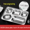 Deepened 5-Compartment Stainless Steel Lunch Box with Lid