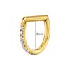 CZ 16G Septum Ring D Shape Body Piercing Jewelry Nose Ring Hoop  Conch Helix Piercing
