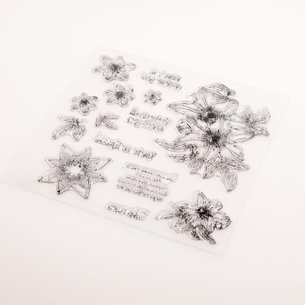 Flower Leaf Transparent Silicone Clear Stamps for Seal DIY Scrapbooking Photo Album Decor Butterfly Bird Parrot