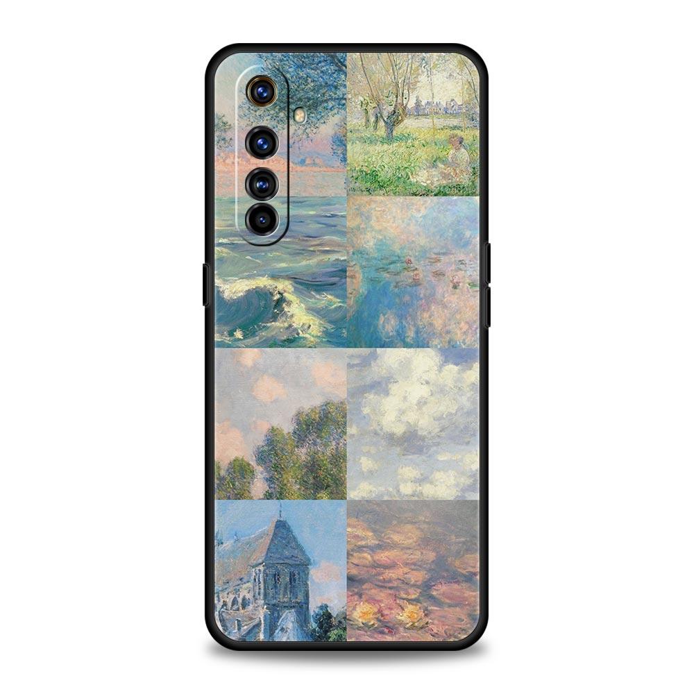 Чехол для телефона Realme GT Neo 2 3 3T 5 Для Realme 12 11 5G 10 9 8 5G 7 6 GT5 GT3 GT2 Pro Plus C21 C11 C25 Обложка Искусство Клода Моне