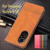 Роскошный магнитный адсорбционный кожаный чехол для Huawei Nova 9 SE / Nova9 SE JLN-LX1 откидная крышка защитный чехол Fundas Coque