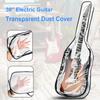 Electric Guitar Bag Transparent Padded Guitar Bag Double Zipper Guitar Backpack for 39 Inch Guitars