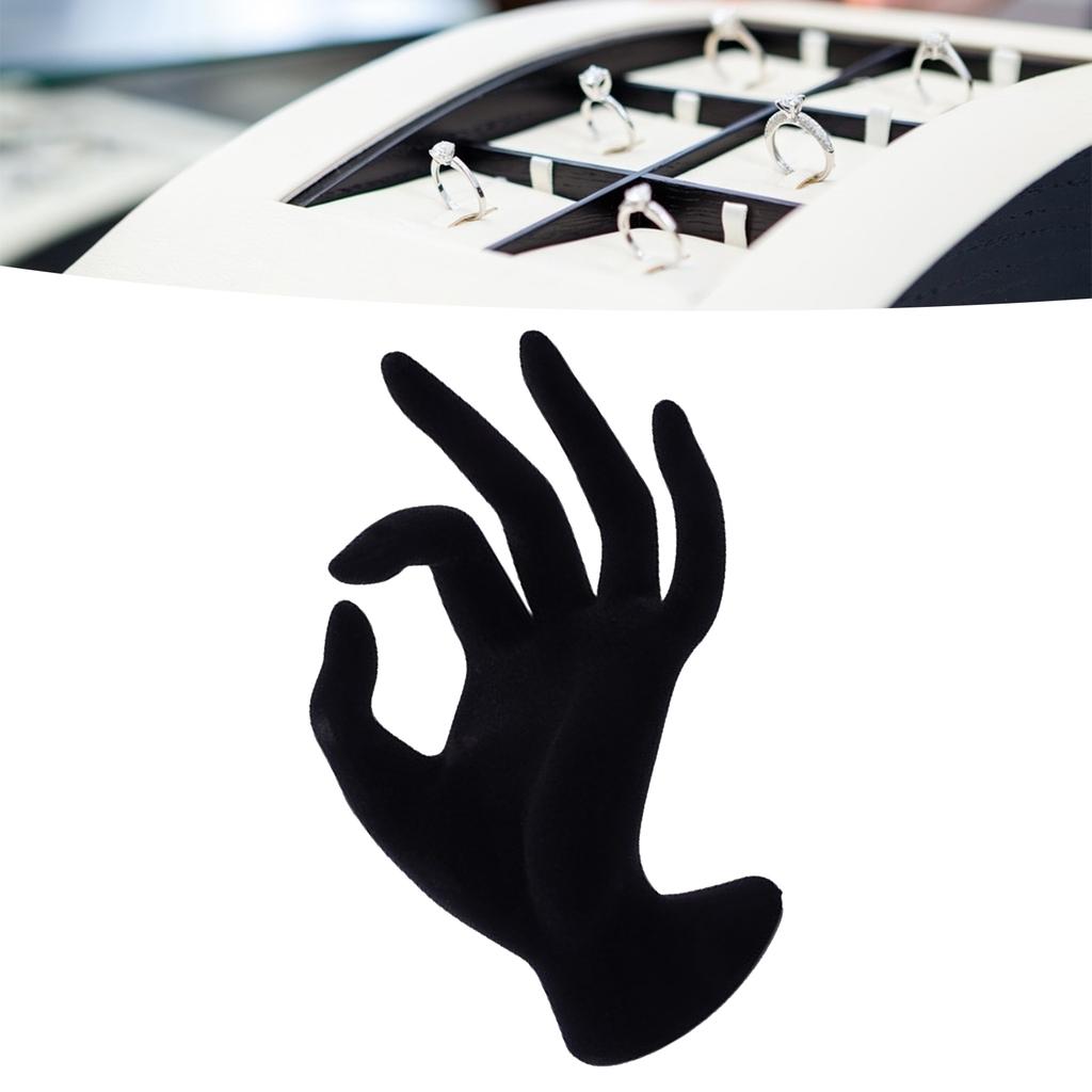 Mannequin Hand Jewelry Display Holder Stand Store Resin Black Elegant Bracelet Necklace Ring