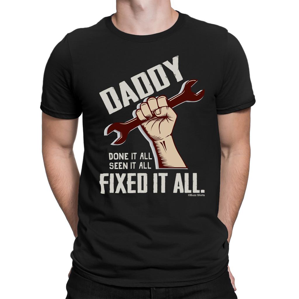 Daddy Fixed It All Mens T-Shirt Gift For Christmas Tee Birthday Funny