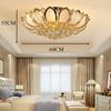 Хрустальная люстра в форме цветка 23,5 дюйма, E12 110 В, золотая хрустальная потолочная лампа, современная люстра, подвесная лампа, потолочный монтаж