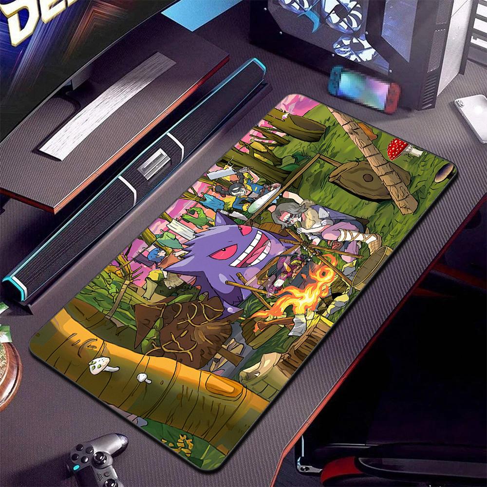 P-pokemon Mouse Mats Large Anime Rubber Esports Mousepad Pc Gaming Accessories Pad Kawaii Carpet Cabinet Keyboard Office Deskmat