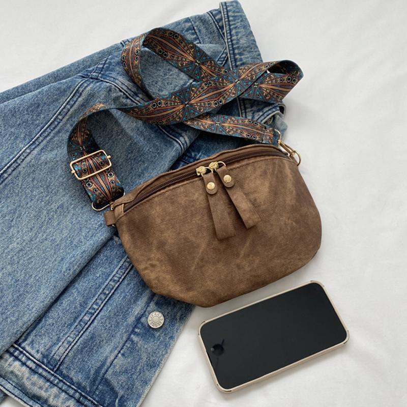 Женские поясные сумки из искусственной кожи Стильная сумка-хобо Однотонная на плечо Роскошная дизайнерская нагрудная сумка Широкий ремень Модная поясная сумка KTY