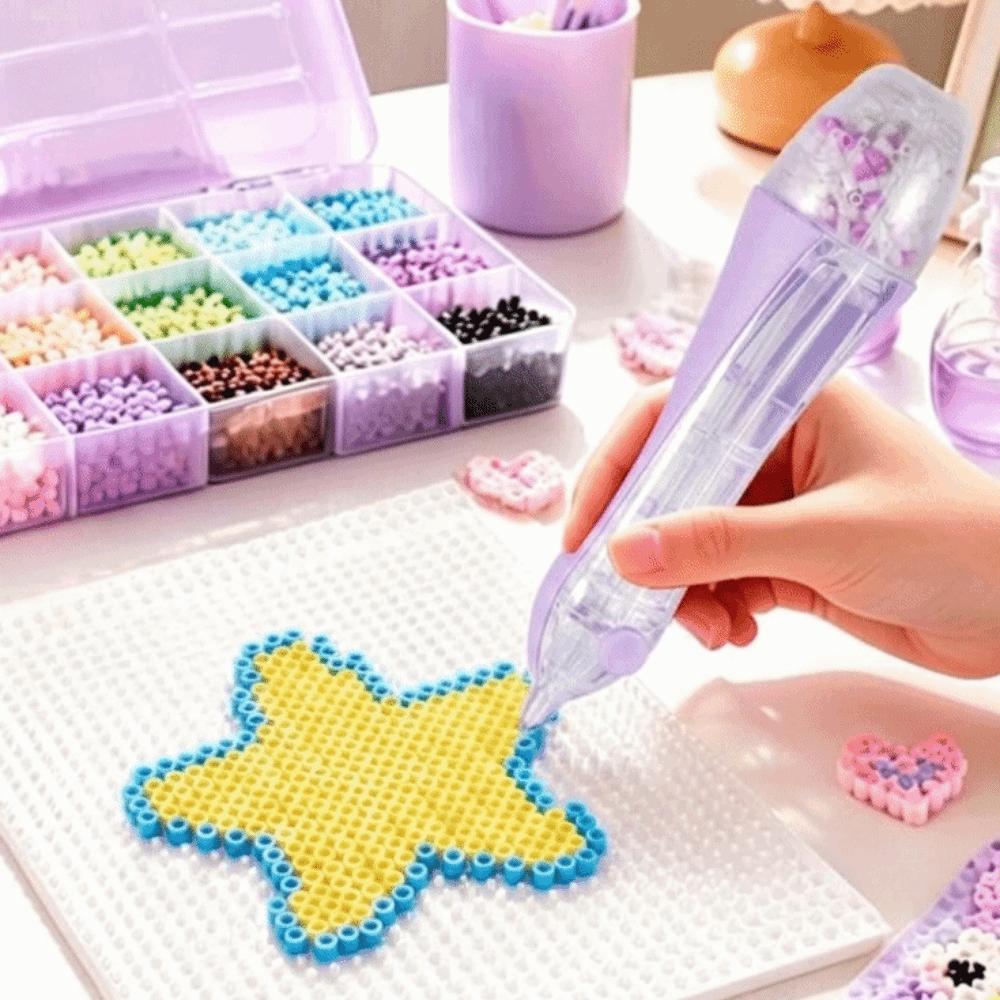 Automatic Fuse Bead Pen Efficient Perler Bead Dispenser Bead Positioning Pen Beading Crafts Tool