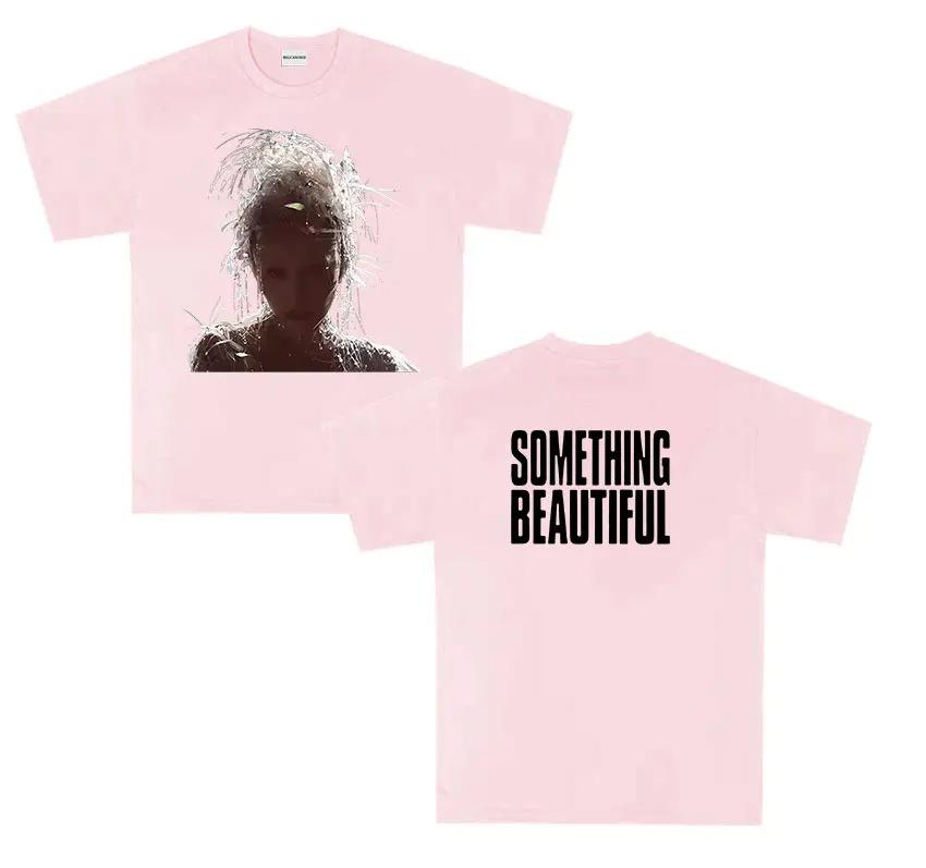 Майли Сайрус Something Beautiful 2026 Тур Футболка Унисекс Высококачественная Эстетичная Одежда Винтажная 100% Хлопок Женская и Мужская Футболка
