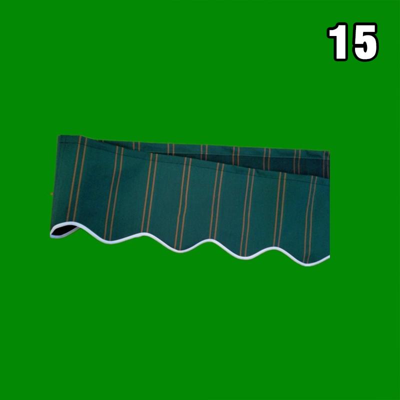 1M Retractable Patio Awning Replacement Fabric Windows Wavy Valance Durable Sunshade Canopy Cloth Waterproof Gray Beige Strips