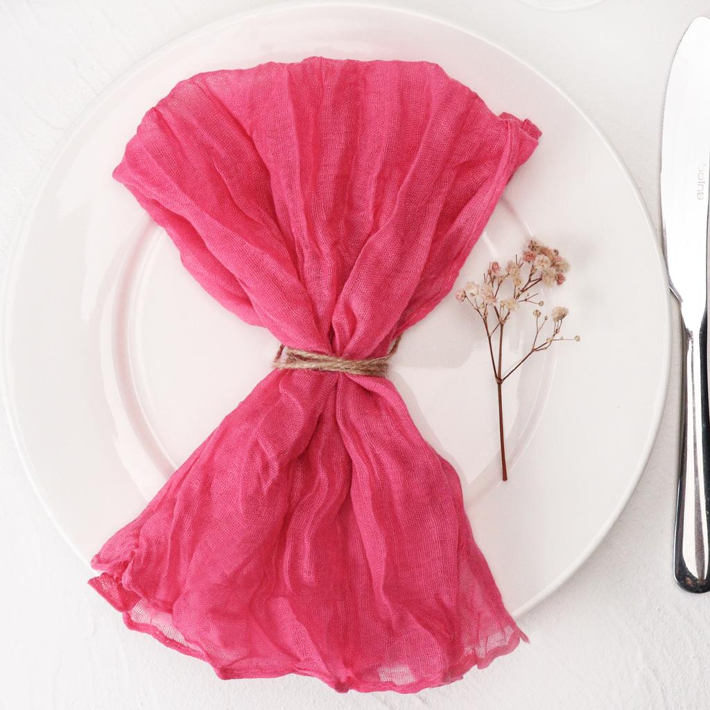 12 шт., салфетки из марли ручной работы - украшение стола в деревенском стиле для вечеринок, свадеб и семейных ужинов