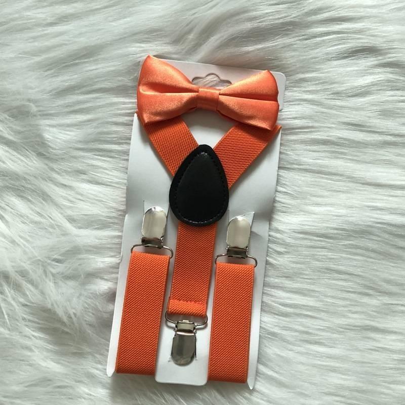 Стильный детский эластичный набор подтяжек и галстука-бабочки для мальчиков и девочек в нескольких цветах