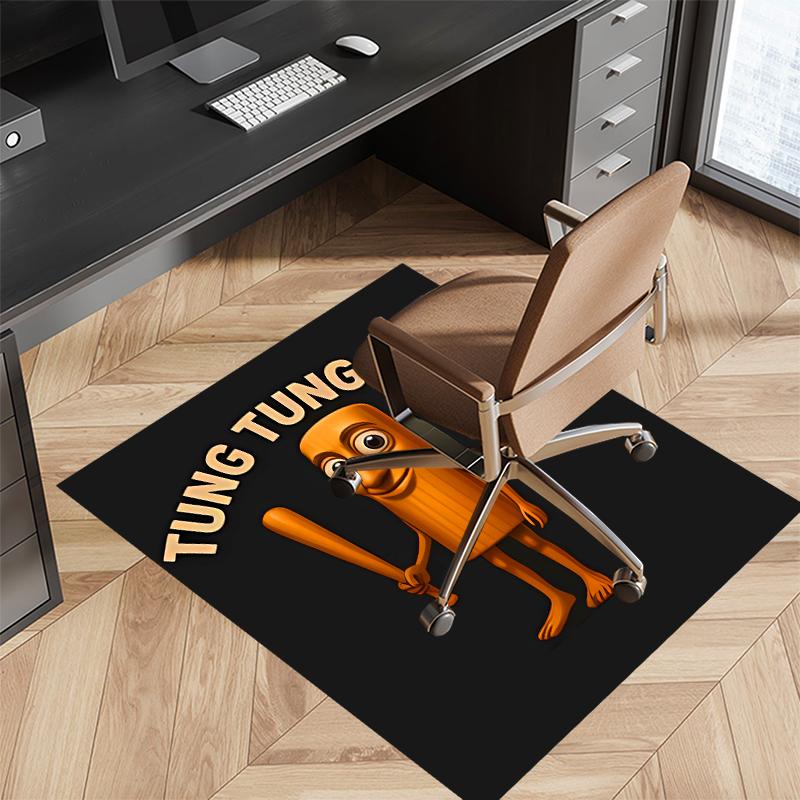1pc Italian Brainrot characters3 Print Area Rug - Soft, Washable Non-Slip Indoor Mat for Office Chairs, Living Room, Home Office Decorative Rug