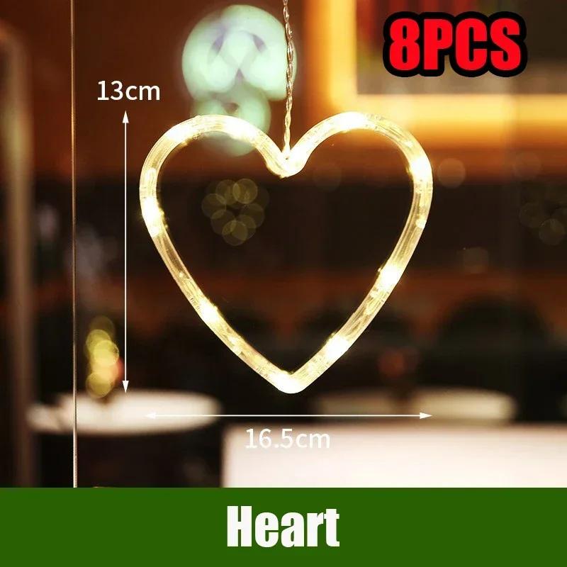 Светодиодная гирлянда Рождественские огни Декоративные огни Санта Клаус Витрина Присоски Огни Рождественская елка Цветные огни