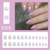 Cat's eye dream purple almond nail European style ins removable wearable armor 24 pieces press on nails