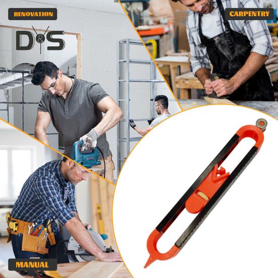 Точный контурный разметчик с карандашами, компактный, портативный, простой в использовании контурный измерительный инструмент с регулируемым фиксатором для деревообработки