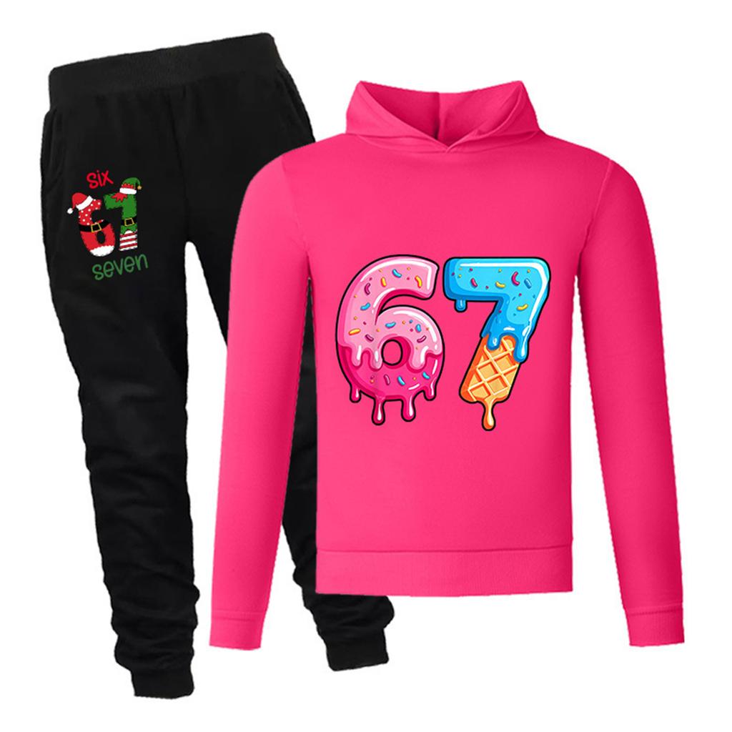 Детский пуловер с длинным рукавом свободного кроя с принтом в виде букв, комплект