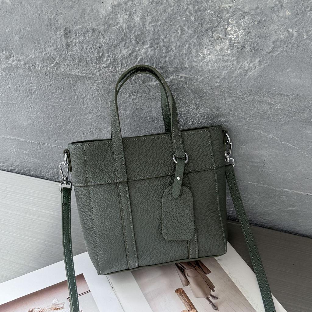 Сумка из коровьей кожи, популярная модная однотонная женская сумка через плечо, практичная переносная корзина для овощей, простая женская сумка