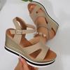 Модные летние женские сандалии Новые сандалии на танкетке Женские 2025 Массивная платформа Женская обувь Модные сандалии с ремешком на щиколотке Толстая подошва Сандалии