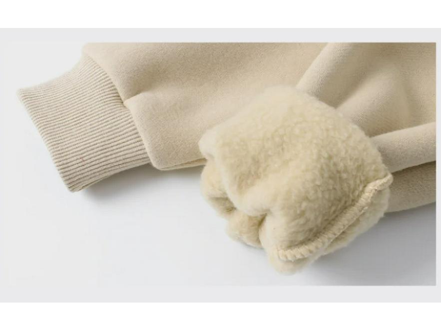 Korean Style High Collar Fleece Sweater for Kids - Warm Winter Long Sleeve for Boys