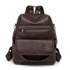 Commuter Backpack Large Capacity Women's Soft Leather Backpack
