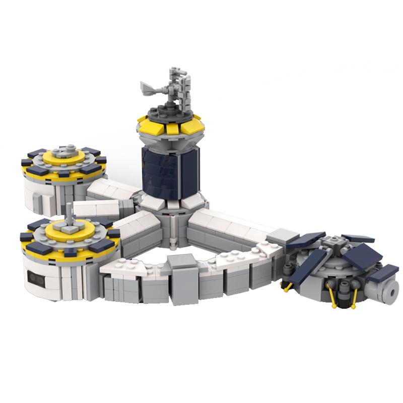 MOC Модель лунной базы Орнамент Сборка из частиц Строительные блоки MOC Головоломка Детские игрушки