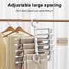 Pants Hanger with Rotatable Hook Strong Load-bearing Telescopic Folding Multifunctional Pants Rack Trousers Hanger