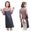 Women Anti-fouling Aprons Unisex Uniform Denim Cowboy Simple Chef Cooking Kitchen Aprons Men