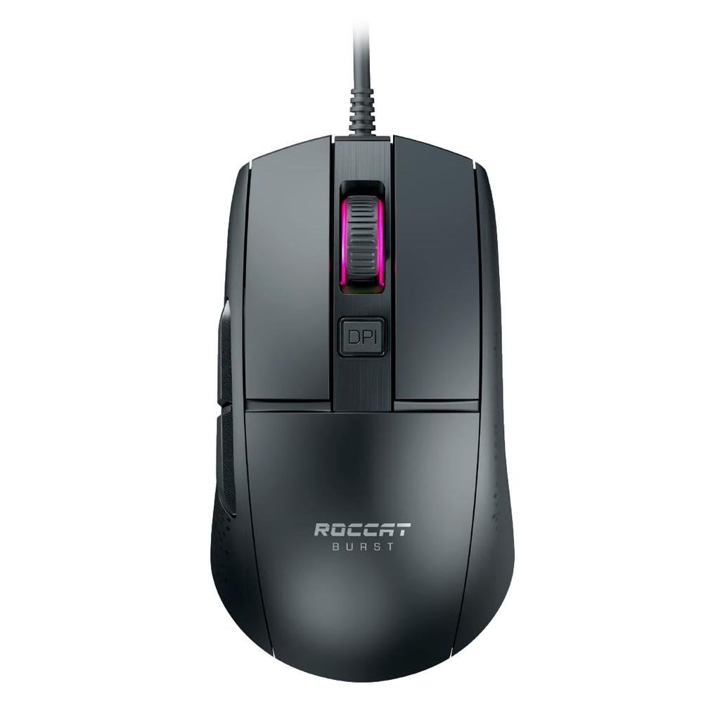 ROCCAT Burst Core Ultralight Optical Core Gaming Mouse Titan Switch Optical PixArt PMW3330 Internal Honeycomb Side Black German Design (Light 68g,