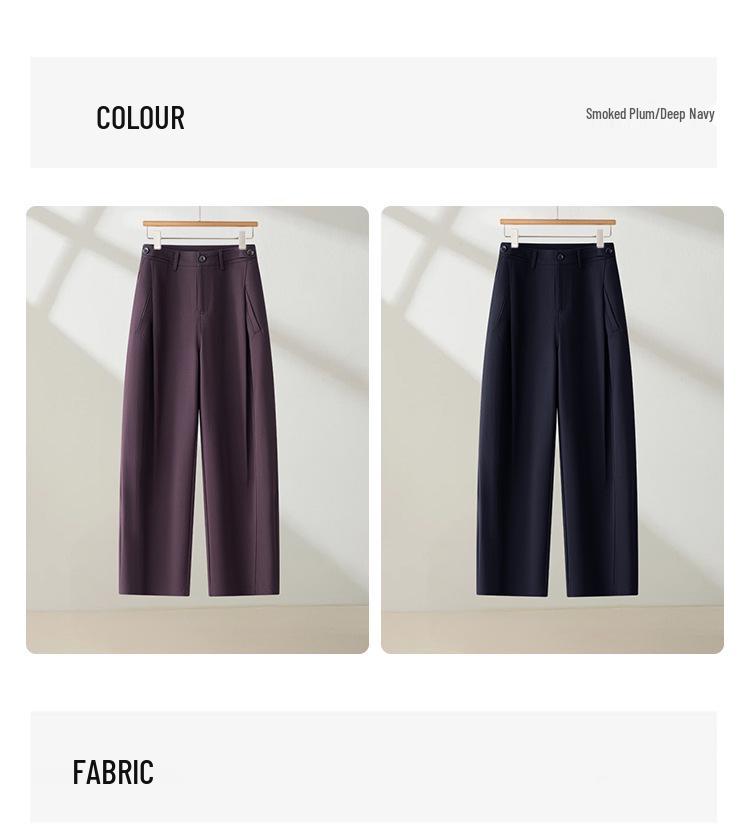 Women's Purple Prune Casual Harem Pants, 2025 Spring/Autumn High-Waisted Slimming Banana-Style Loose Pants