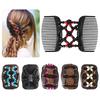 10pcs Handmade Beaded Decor Stretch Comb Magic Beading Hair Comb Double Clips Hair Styling Accessories For Women Girls