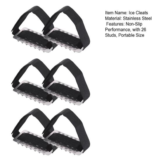 2/4/6 шт. Ледоступы для обуви Кошки с 26 стальными шипами Регулируемая ручка Зимняя ходьба Лед Снег Тяговые накладки Нескользящие Шипы для обуви Ботинок Захваты