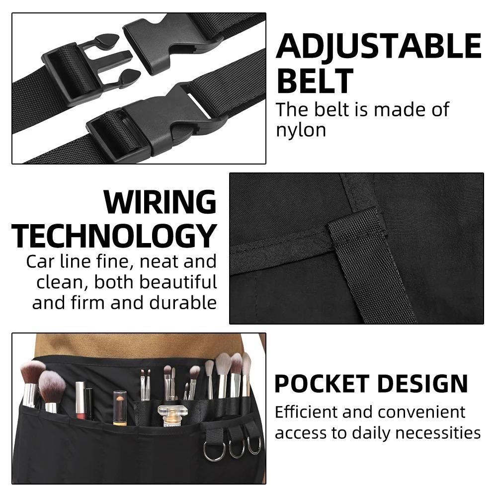 Artist Belt Strap 2 Arrays Apron Bag Waterproof Hair Stylist Half Apron for Women